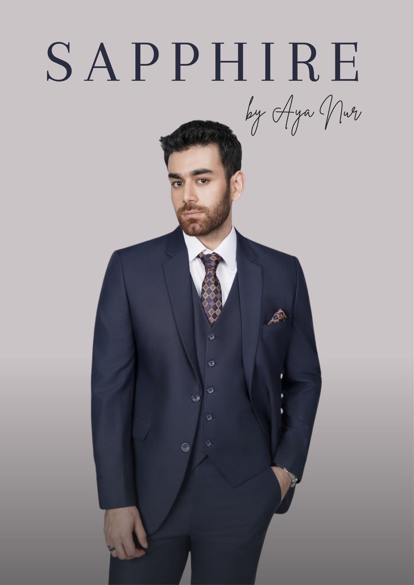 Sapphire – Bespoke Navy Blue 3 Piece Suit | Tailored Men’s Wedding & Formal Suit UK