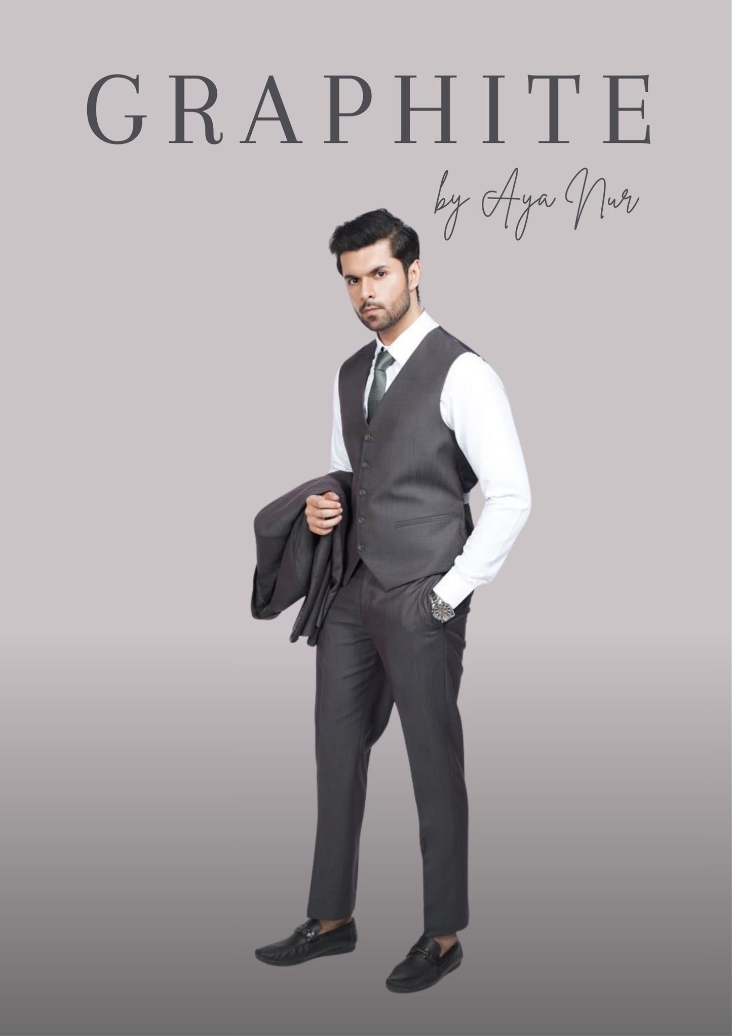 Graphite – Bespoke Charcoal Grey 3 Piece Suit | Tailored Men’s Wedding & Formal Suit UK