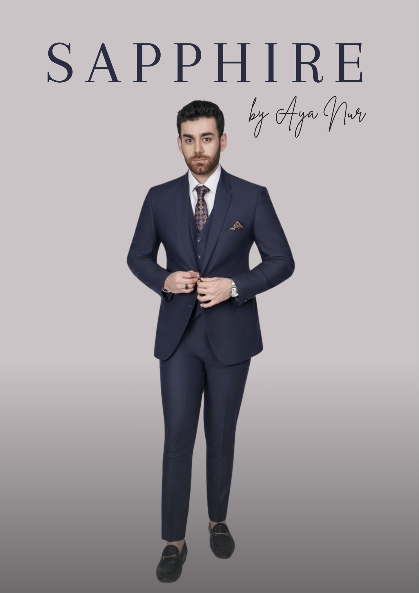 Sapphire – Bespoke Navy Blue 3 Piece Suit | Tailored Men’s Wedding & Formal Suit UK