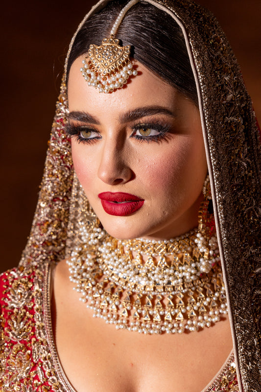 Eminence bridal gown embroidery close-up – custom zardosi hand embroidery bridal dress