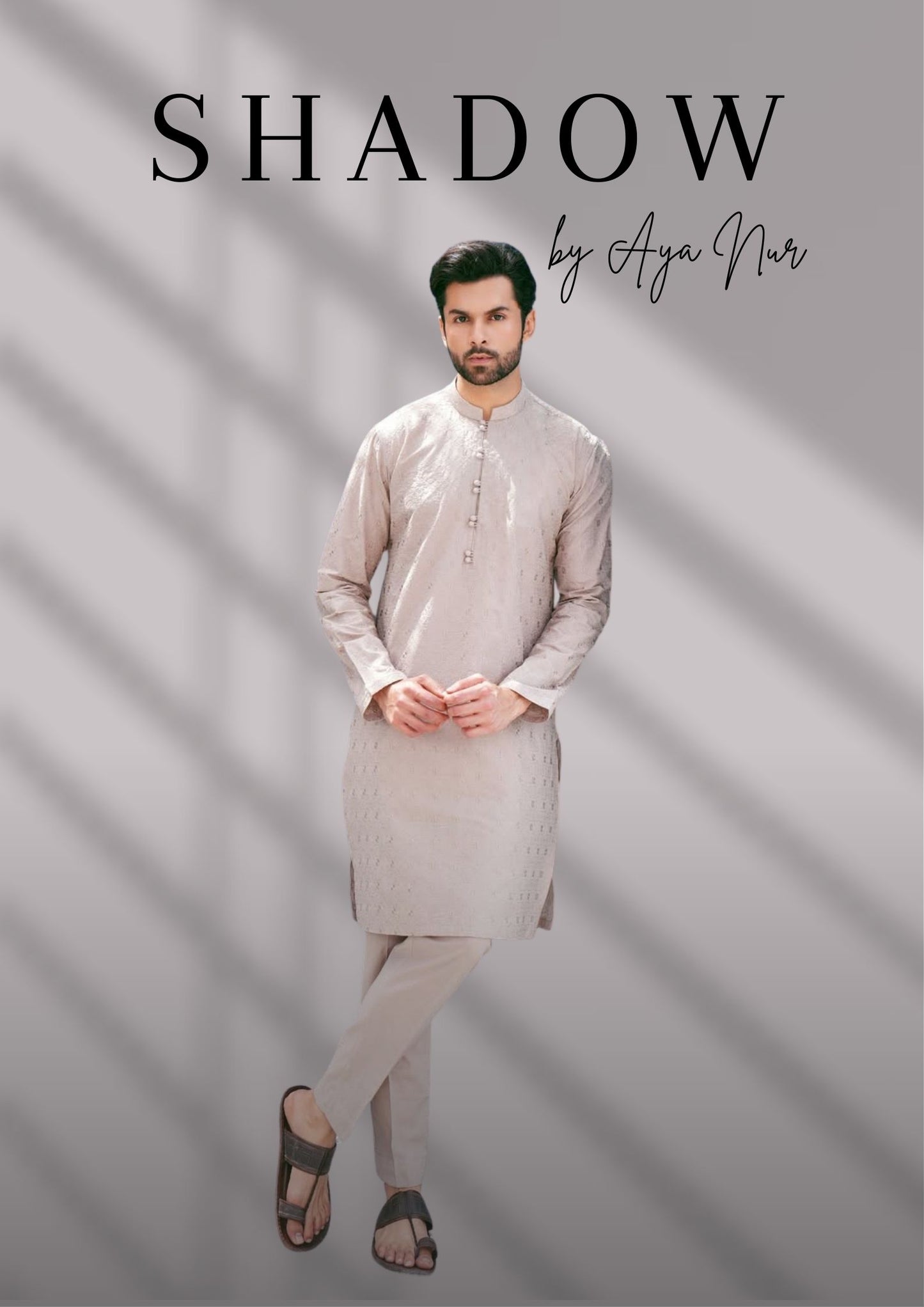 Shadow – Grey Kurta & Trouser | Aya Nur Menswear